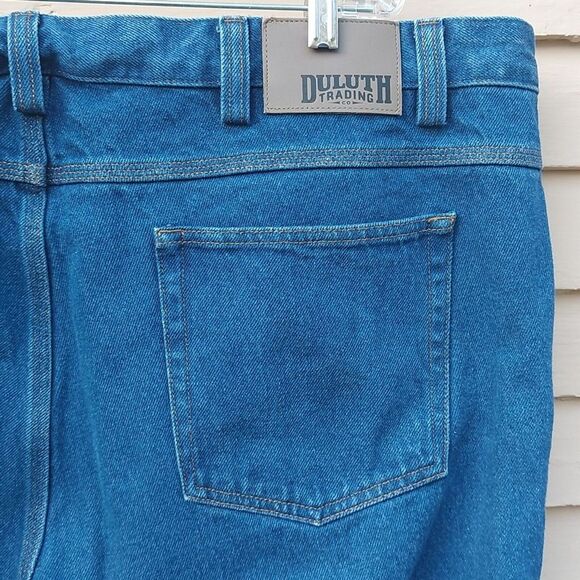 Duluth Trading Reinforced Hems Blue All Cotton Men's Jeans Size 44×30 - Picture 8 of 10